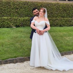 Stunning romantic couple photoshoot capturing the love and connection between the bride and groom.