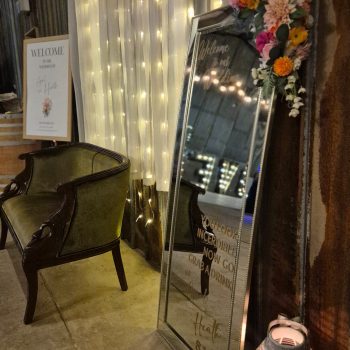 Beautifully decorated wedding venue